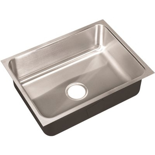 Just Manufacturing 18-Gauge Type 304 Stainless Steel 18 in. O.D. x 24 in. Single Bowl Undermount Kitchen Sink