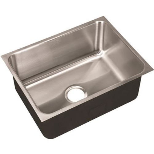 Just Manufacturing 18-Gauge Stainless Steel 18 in. O.D. x 24 in. Single Bowl Undermount Deep Kitchen Sink