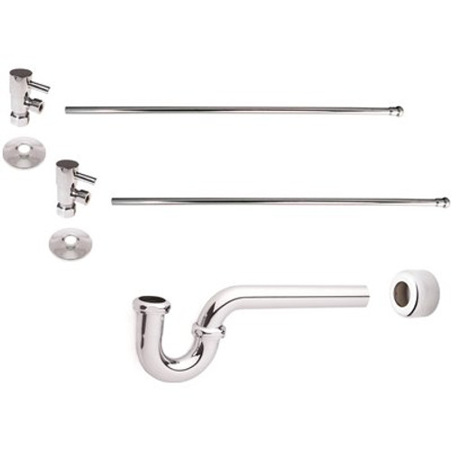 Westbrass 1-1/2 in. x 1-1/2 in. Brass P-Trap Lavatory Supply Kit, Polished Chrome Westbrass 1-1/2 in. x 1-1/2 in. Brass P-Trap Lavatory Supply Kit, Polished Chrome
