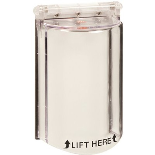 Safety Technology International Bopper Stopper with Spring Loaded Hinge, Single-Gang Protective Cover, Clear Polycarbonate