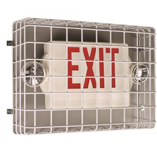 Safety Technology International 9-Gauge Large Coated Steel Exit Sign Damage Stopper and Protective Cover