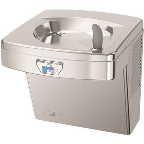 OASIS Contactless Single Level Drinking Fountain, Refrigerated, ADA, Versacooler II Touch-Free in Stainless Steel