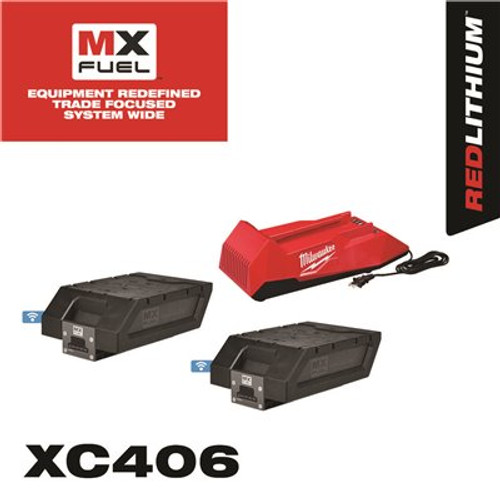 Milwaukee MX FUEL Lithium-Ion REDLITHIUM BOLT-ON Expansion Kit with 2 XC406 Batteries and Charger