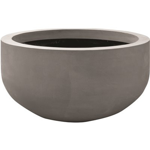 Vasesource 19.75 in. x 36.25 in. x 36.25 in. City Sm Natural Gray Round Bowl Fiberstone Planter Vasesource 19.75 in. x 36.25 in. x 36.25 in. City Sm Natural Gray Round Bowl Fiberstone Planter