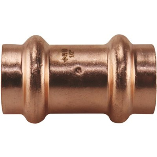 Apollo 1/2 in. x 1/2 in. Copper Press x Press Coupling with Dimple Stop