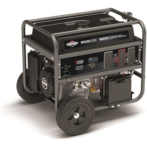 Briggs & Stratton 6500-Watt Electric Switch Gasoline Powered Portable Generator with B and S OHV Engine Featuring CO Guard