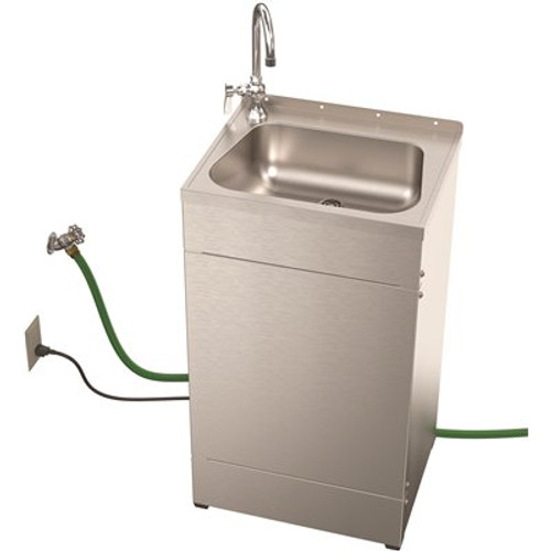 Acorn Portable Wash-WareÂ® Economy Portable Hand-Wash Station, Wtr Heater, Hose In, Hose Out, Single Handle Gooseneck