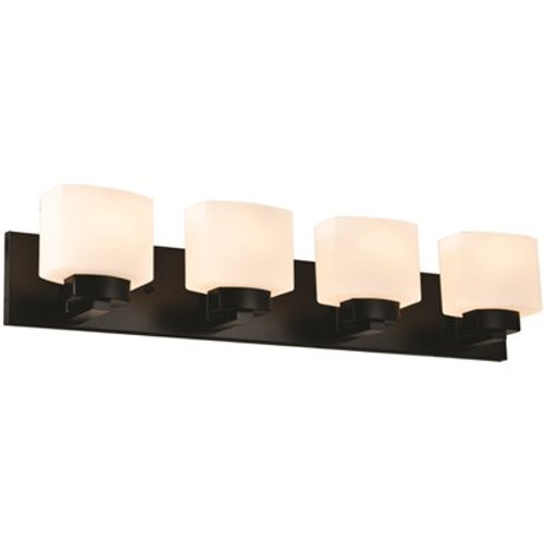 Design House Dove Creek 32 in. W 4-Light Matte Black Vanity Light