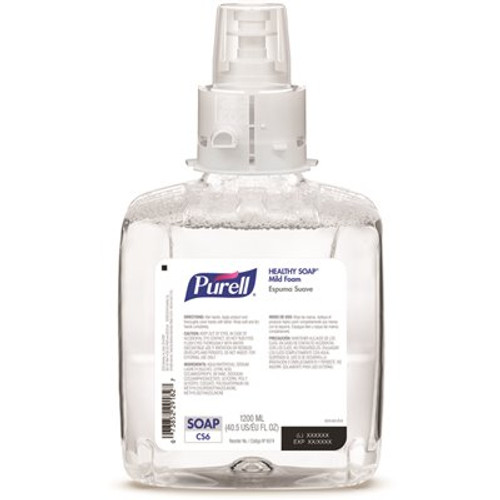 PURELL HEALTHY SOAP Mild Foam, 1200 mL refill for CS6 Touch-Free Hand Soap Dispenser (2-Pack Per Case)