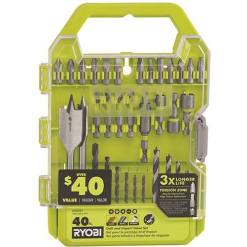 RYOBI Drill and Impact Drive Kit (40-Piece)