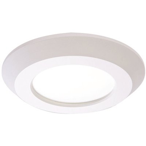 Halo 4 in. 2700K-5000K Selectable CCT Surface Integrated LED Downlight Recessed Light with White Round Trim