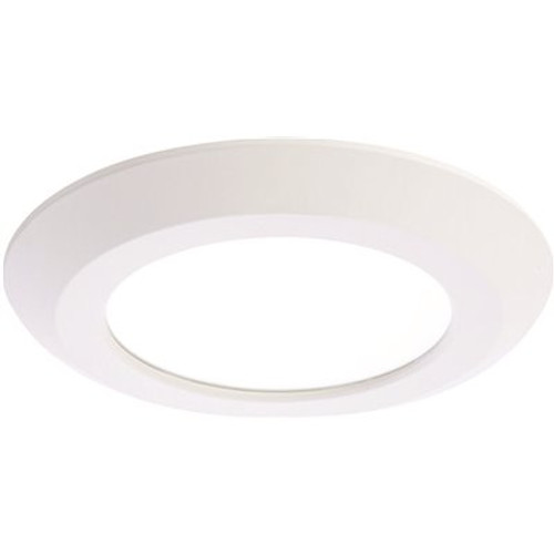 Halo SLDSL6 Series 6 in. 2700K-5000K Selectable CCT Surface Integrated LED Downlight Recessed Light with White Round Trim