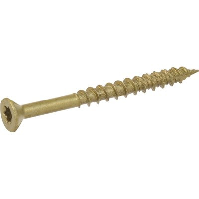 #10 x 2-1/4 in. Star Drive Flat Head Screw Exterior Bronze-Plated (1 lb. Box)