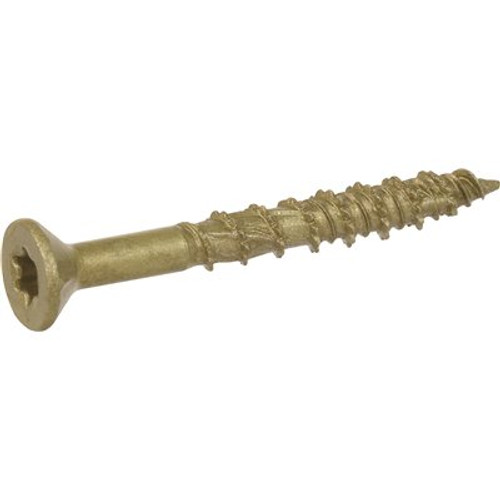 #8 x 1-1/2 in. Star Drive Flat Head Screw Exterior Bronze-Plated (1 lb. Box)