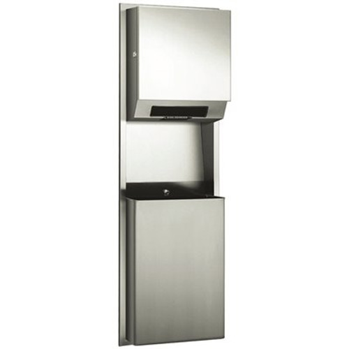Recessed Stainless Steel Automatic Paper Towel Dispenser and Waste Receptacle