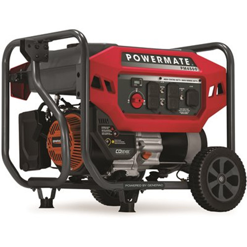 Powermate PM4500 3600-Watt Manual Start Gas-Powered Portable Generator with CO-Sense, 50-ST