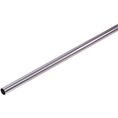 Design House 60 in. Steel Shower Rod in Polished Chrome