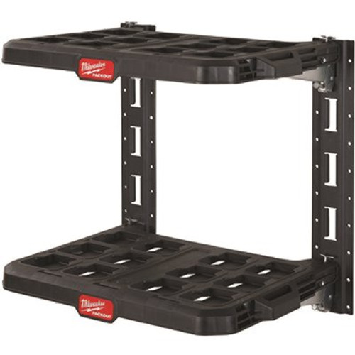 Milwaukee PACKOUT 22.3 in. Black Resin Racking Kit with Metal Reinforced Frame and Integrated Handle