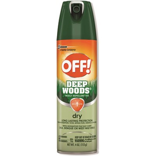 OFF! 4 oz. Aerosol Deep Woods Dry Insect Repellent, Neutral