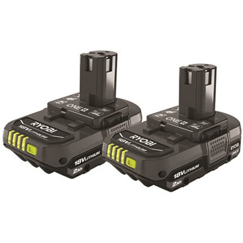 RYOBI ONE+ 18V Lithium-Ion 2.0 Ah Compact Battery (2-Pack)