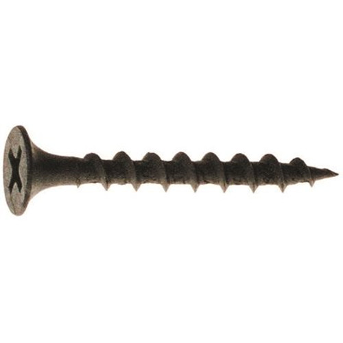 #6 x 1-1/4 in. Phillips Bugle Head Coarse Thread Black Phos Drywall Screw (500 per Pack)