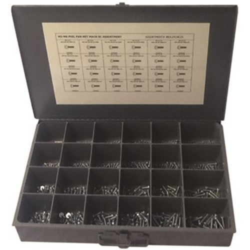 Metric Phillips Pan Head Machine Screw Kit Zinc Plated Assortment in Metal Tray (600-Pieces) Metric Phillips Pan Head Machine Screw Kit Zinc Plated Assortment in Metal Tray (600-Pieces)