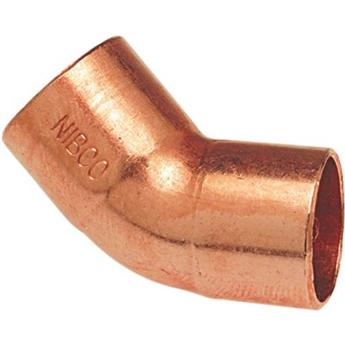 NIBCO 3/4 in. Copper Pressure Cup x Cup 45 Degree Elbow Fitting