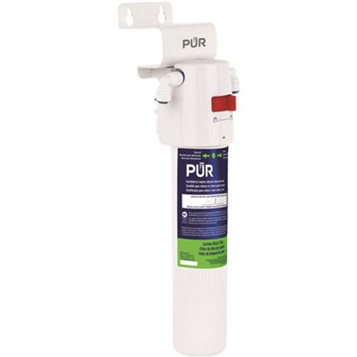 PUR Quick-Connect Single Stage Under Sink Water Filtration System with Faucet in White