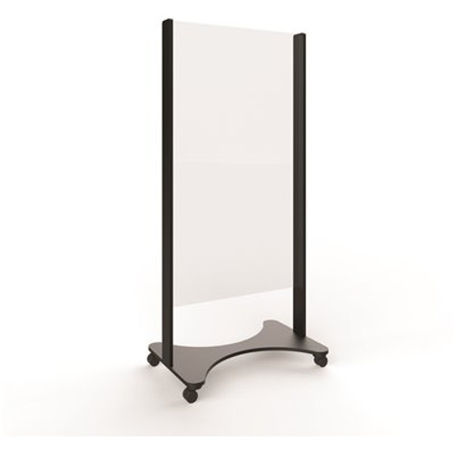 34.5 in. x 72 in. x 0.187 in. Full Body Acrylic Sheet Shield with Casters