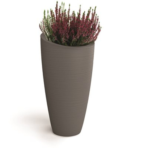 Mayne Modesto 32 in. Round Graphite Grey Polyethylene Planter