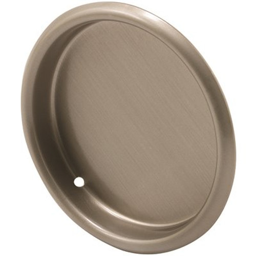 Prime-Line 5/16 in. Depth x 2-1/8 in. O.D. Stamped Steel, Satin Nickel Finish Mortise Closet Door Pull (5-pack)