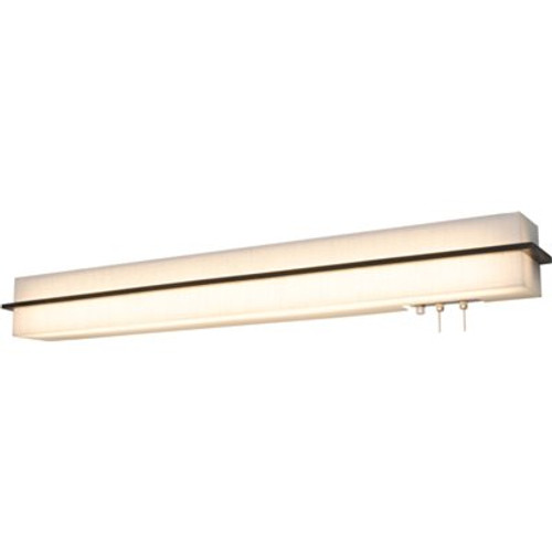 AFX Apex 50 in. 68-Watt Integrated LED Expresso/Jute Overbed Fixture