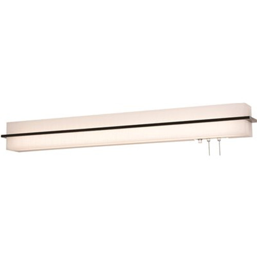 AFX Apex 38 in. 56-Watt Integrated LED Expresso/Linen White Overbed Fixture AFX Apex 38 in. 56-Watt Integrated LED Expresso/Linen White Overbed Fixture
