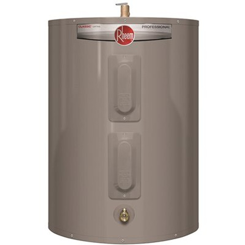 Rheem Professional 38 Gal. Classic 4500-Watt Short Residential Electric Water Heater 240-Volt Top T&P Relief Valve