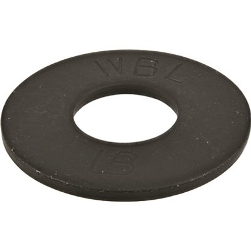 5/16 in. Black Exterior Flat Washers (50-Pack)