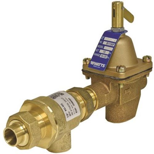 Watts 1/2 in. Bronze Combination Fill Valve and Backflow Preventer, Union Solder Inlet x Threaded Outlet Connections