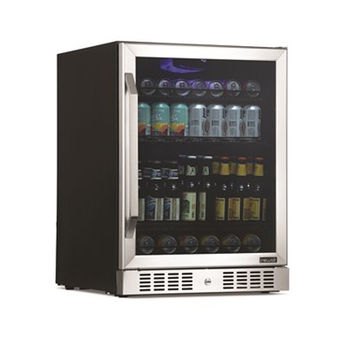 NewAir 24 in. 177 Can Capacity Built-in or Freestanding Beverage Refrigerator and Cooler