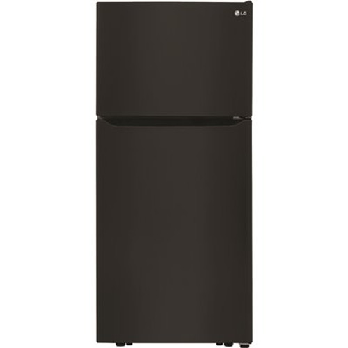 LG Electronics 30 in. W 20 cu. ft. Top Freezer Refrigerator w/ Multi-Air Flow and Reversible Door in Black, ENERGY STAR