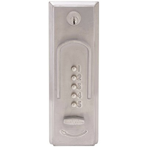 Kaba Simplex 2015 Series Satin Chrome Keyed Different Conventional Thumbturn Knod PIN Access Pushbutton Exit Trim