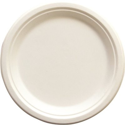 Empress Earth 9 in. Natural Bagasse Heavy Weight Plate 500-Per Case