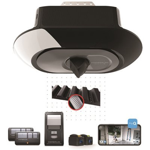 Chamberlain 3/4 HP LED Video Quiet Belt Drive Smart Garage Door Opener with Integrated Camera