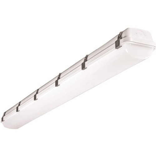 4 ft. 64-Watt Equivalent Integrated LED Gray Strip Light Fixture Selectable CCT 3500/4000/5000K Vapor Tight