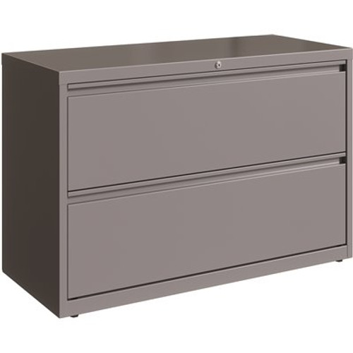 Hirsh 42 in. W Arctic Silver 2-Drawer Lateral File Cabinet Hirsh 42 in. W Arctic Silver 2-Drawer Lateral File Cabinet