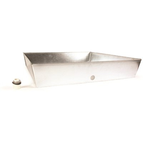 CAMCO|Camco 30 in. x 30 in. x 6 in. Galvanized Water Heater Drain Pan
