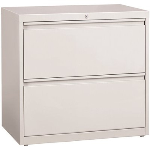 Hirsh 36 in. W Light Gray 2-Drawer Lateral File Cabinet Hirsh 36 in. W Light Gray 2-Drawer Lateral File Cabinet