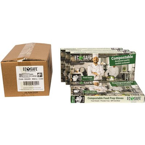 0.7 mil Extra-Large Green Compostable Food Prep Gloves (200 per box) 0.7 mil Extra-Large Green Compostable Food Prep Gloves (200 per box)
