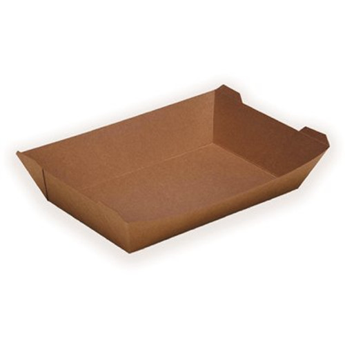 Southern Champion Tray Kraft Paper Lunch Travel Tray 8" x 5" x 2" (500 per case)