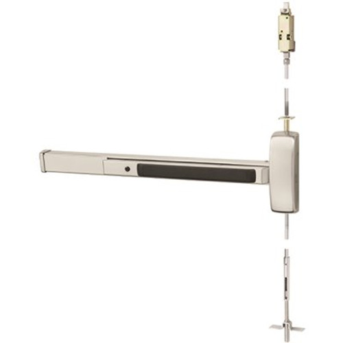 SARGENT 80 Series Grade 1, Stainless Steel Finish LHR Concealed Vertical Rod Exit Device, Exit Only