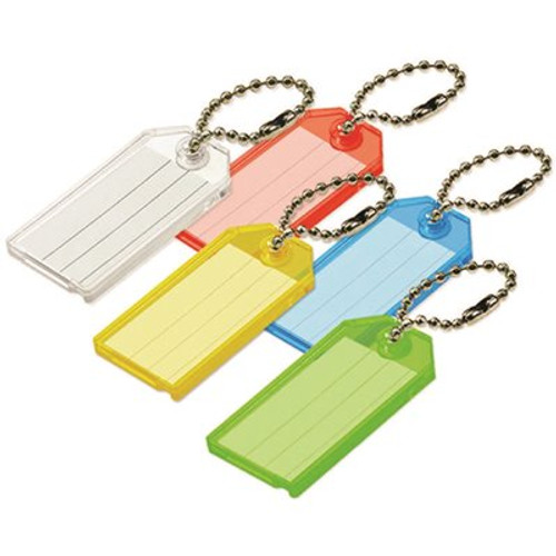 Lucky Line Products Key Tag with Ball Chain in Assorted Colors (Pack of 100)