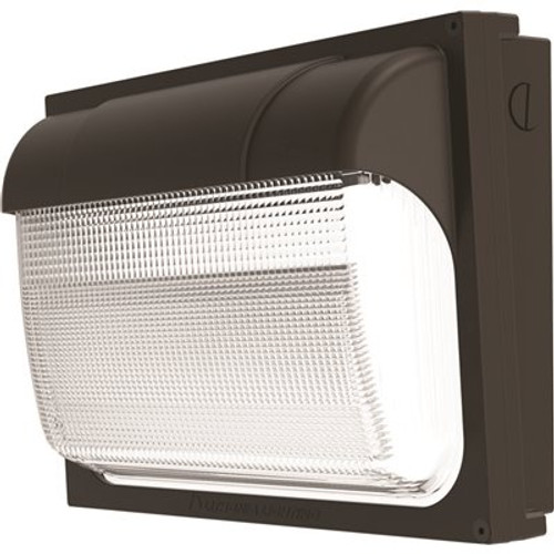 Lithonia Lighting Contractor Select TWX 150-Watt Equivalent Integrated LED Dark Bronze Wall Pack Light, 4400 Lumens, 5000K